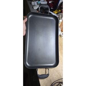 T-fal nonstick stovetop double burner griddle with black bakelite handles